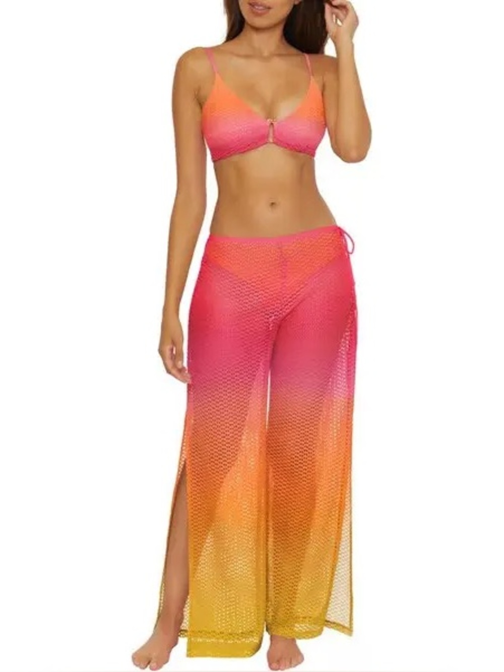 NWT TRINA TURK Vacation Ready 
Opal Ombré Crochet Cover-Up Beach Pants